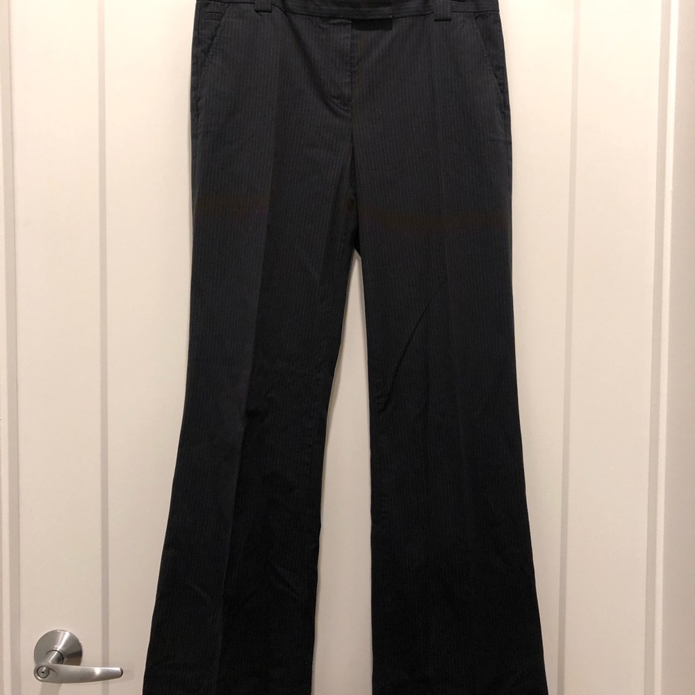 J. Crew Black Pinstripe Trousers